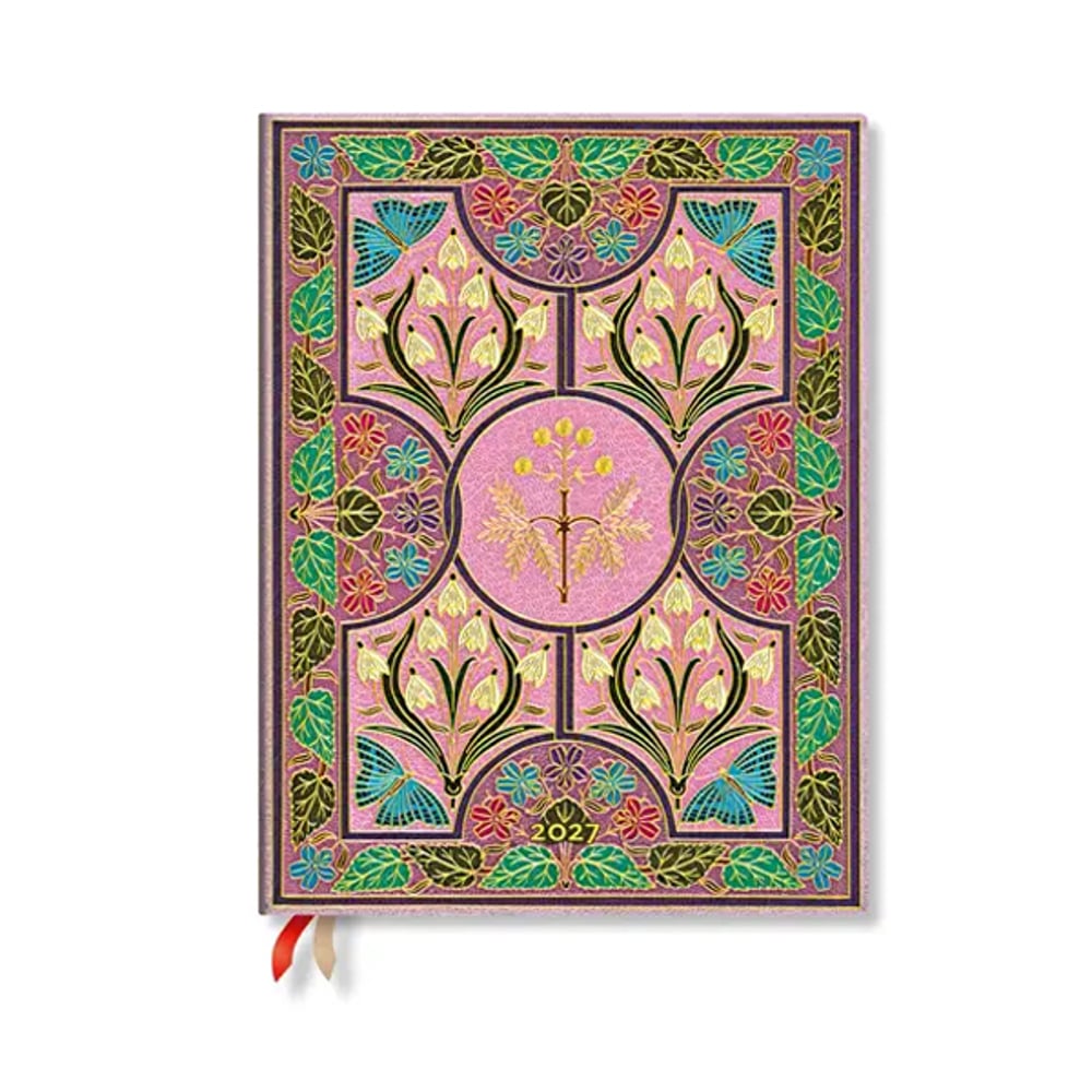 Paperblanks Планер Mimosa, Ultra, вертикален, мека корица, 88 листа, за 2027 година