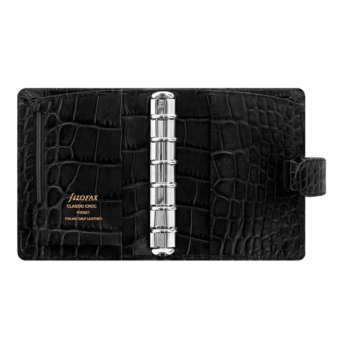 Filofax Органайзер Classic Croc Pocket, черен