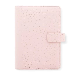 Filofax Органайзер Confetti Personal, розов със златисти елементи