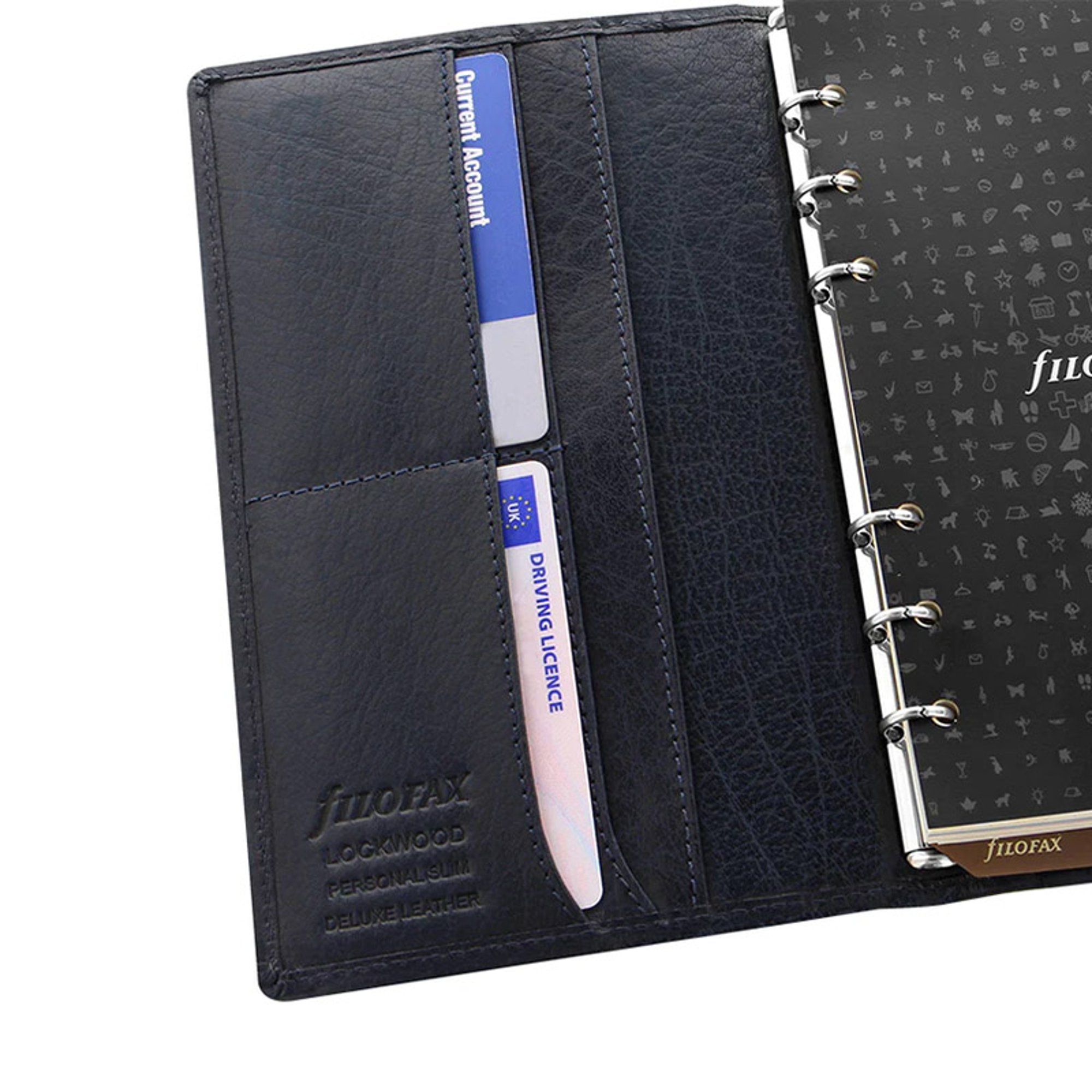 Filofax Органайзер Loockwood Personal Slim, тъмносин