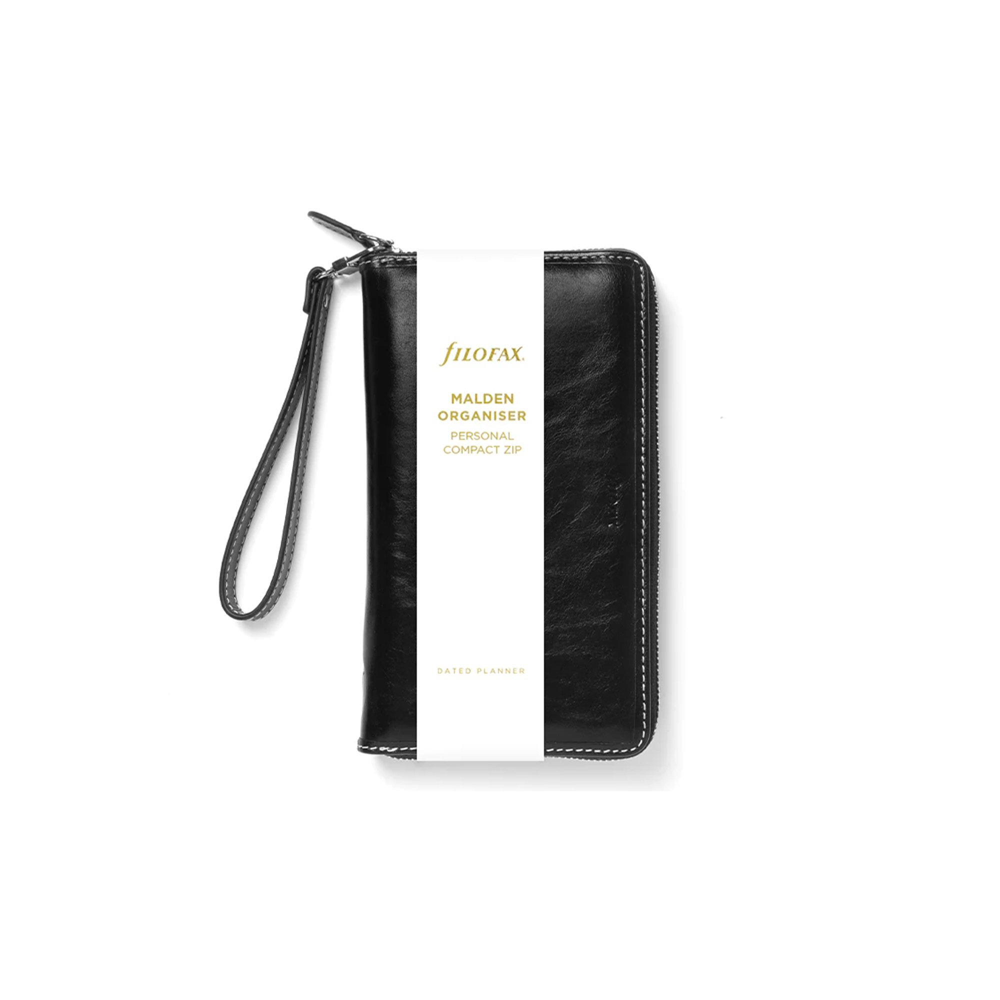 Filofax Органайзер Malden Personal Compact, с цип, черен