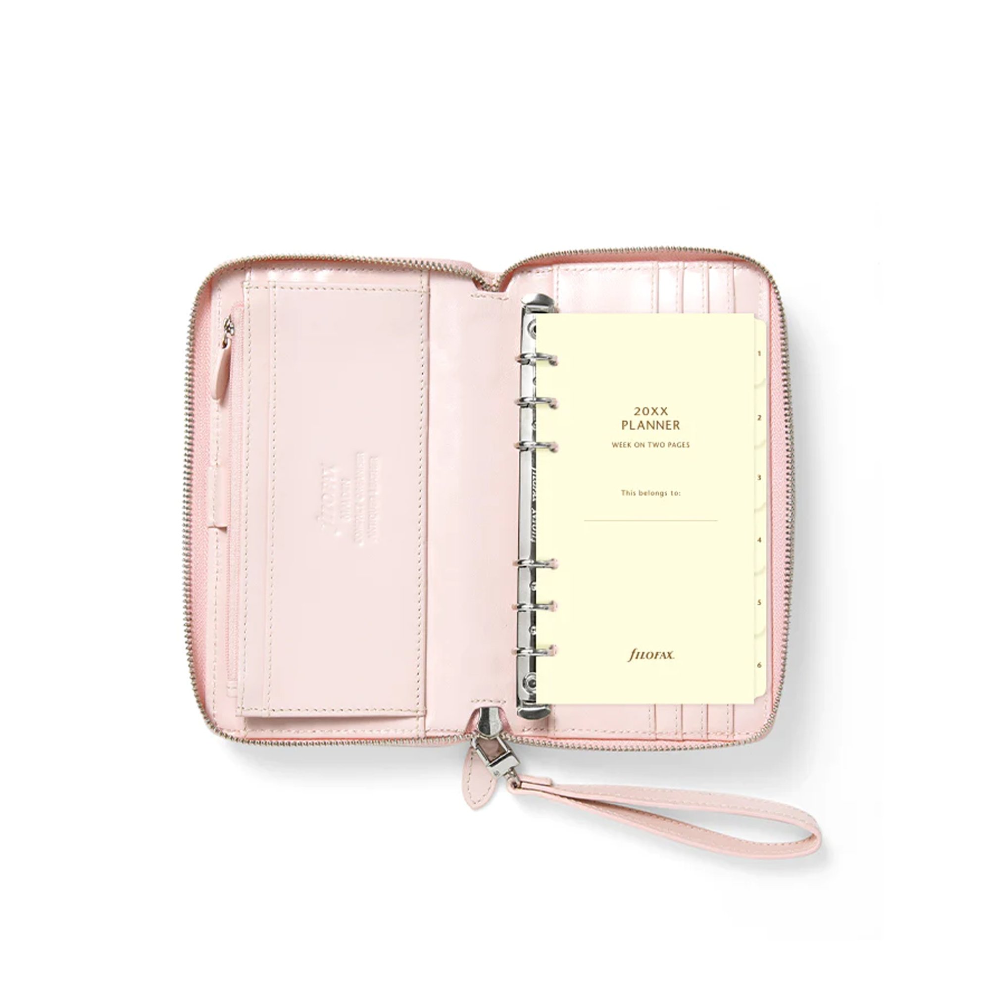 Filofax Органайзер Malden Personal Compact, с цип, розов