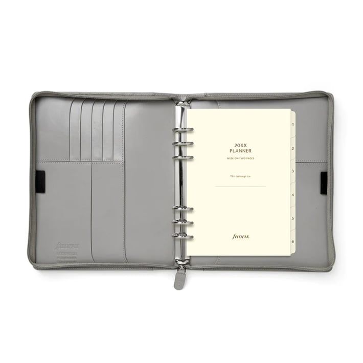 Filofax Органайзер Lockwood, А5, с цип, светлосив