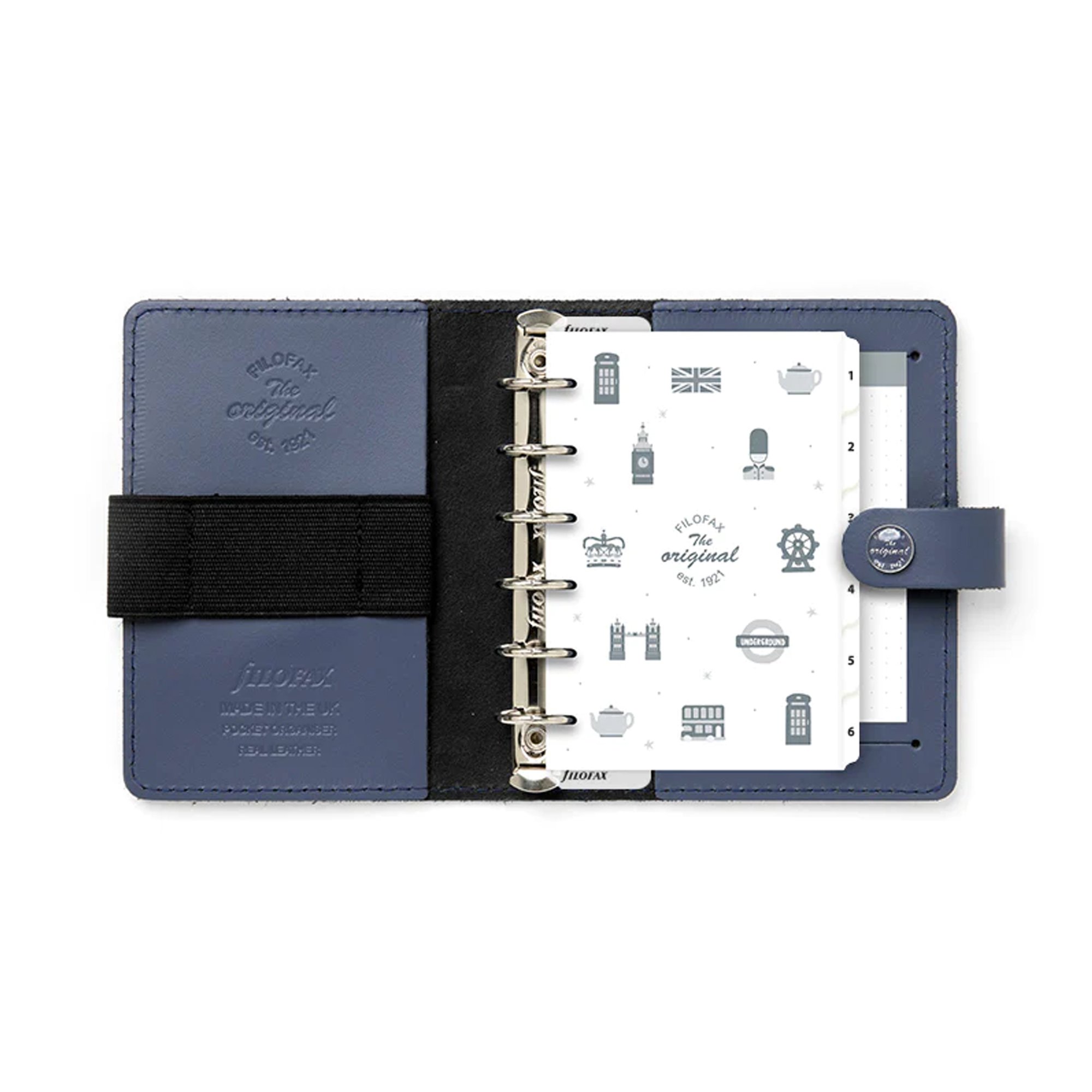 Filofax Органайзер The Original Pocket, среднощно синьо