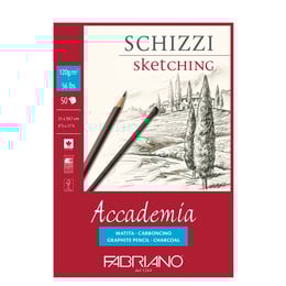 Fabriano Скицник за рисуване Accademia, A4, 120 g/m2, зърнеста структура, подлепен, 50 листа