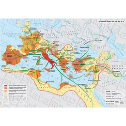 Карта Древният Рим III век пр. н. е. – II век