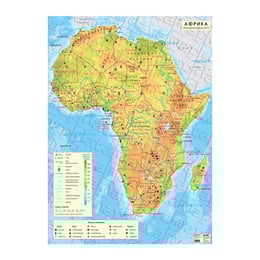 DataMap Природогеографска карта на Африка, 100 x 140 cm