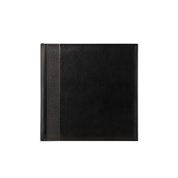 Календар-бележник К2, без дати, 20 x 20 cm, кожена подвързия, черен