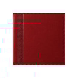 Календар-бележник К2, без дати, 20 x 20 cm, кожена подвързия, бордо