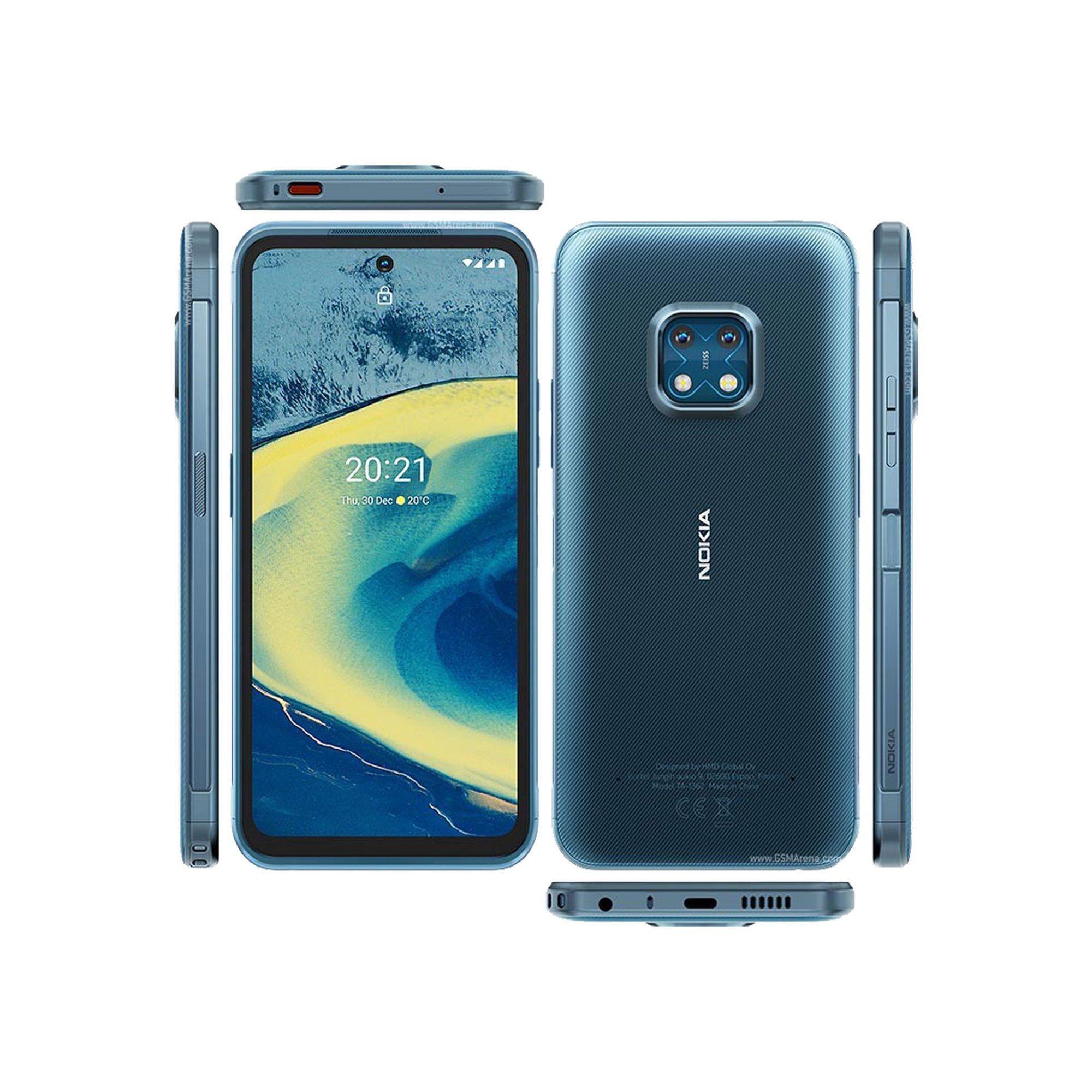 Nokia Смартфон XR20, Dual SIM, 128 MB, 6 GB RAM, 6.67'', син