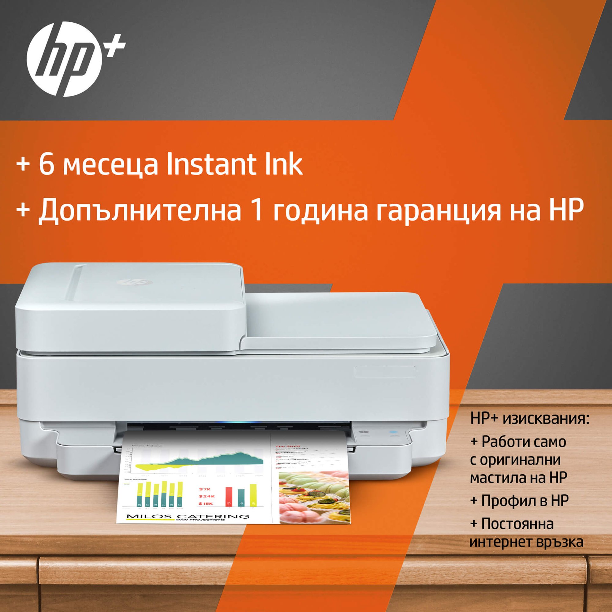 HP Мастиленоструен принтер 3 в 1 Envy 6420E All-in-One, цветен, A4, Wi-Fi, HP+ съвместим