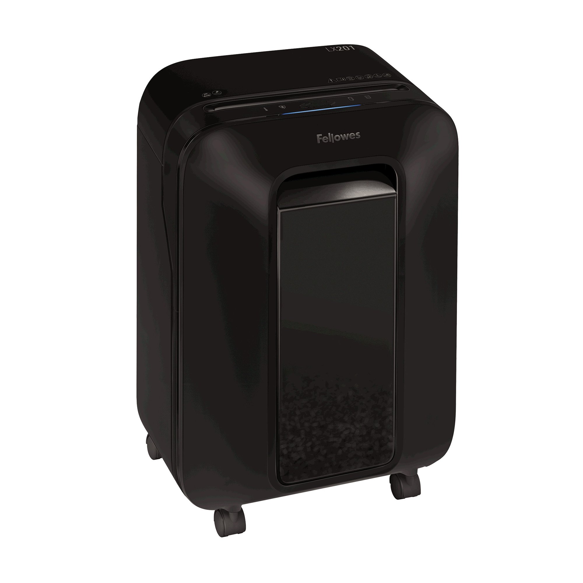 Fellowes Шредер за унищожаване на документи Powershred LX201, Microcut, 22 L, черен