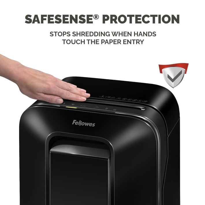 Fellowes Шредер за унищожаване на документи Powershred LX201, Microcut, 22 L, черен