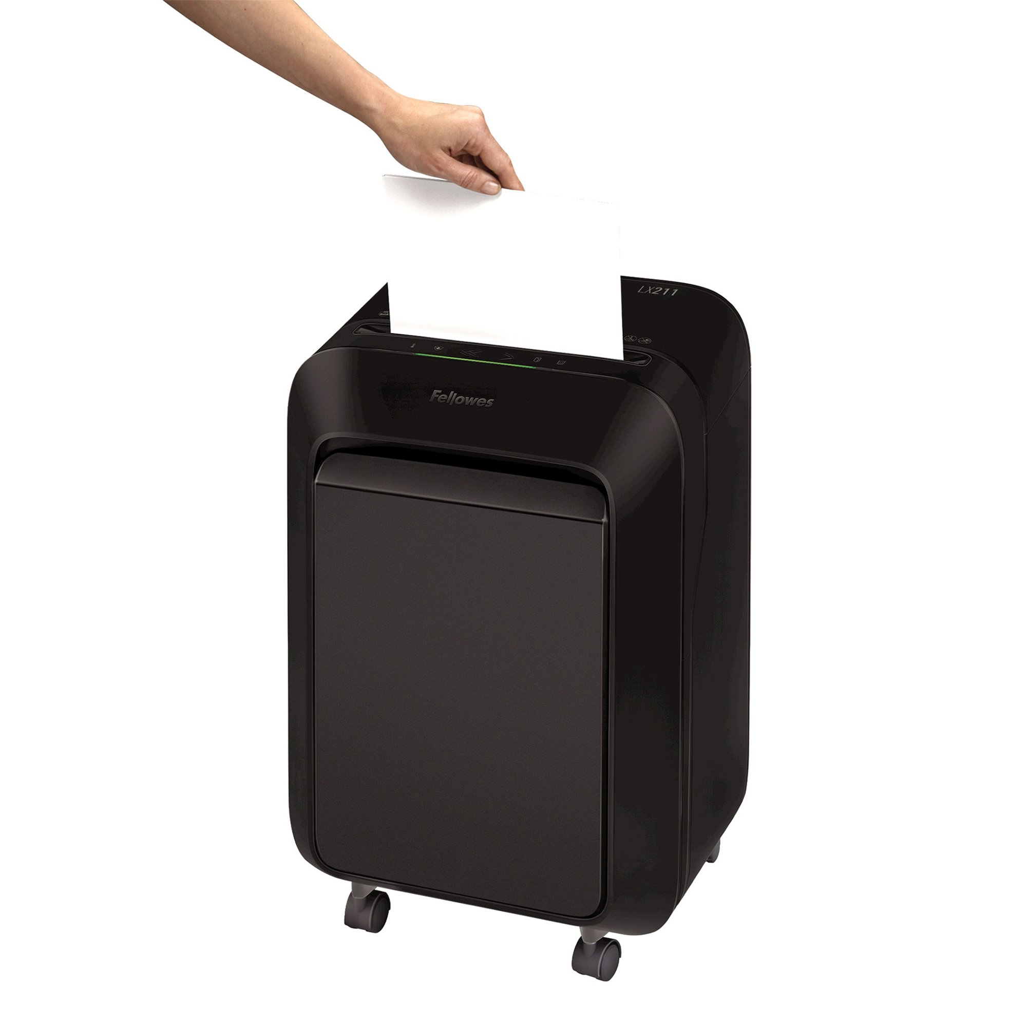 Fellowes Шредер за унищожаване на документи LX211, Micro-Cut, 23 L, черен