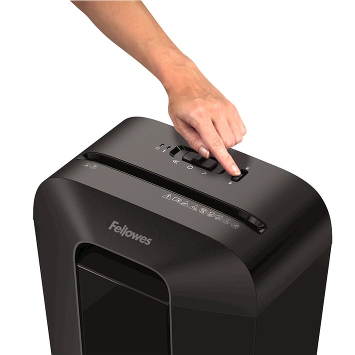 Fellowes Шредер за унищожаване на документи Powershred LX70, Cross-Cut, черен, 11.5 L