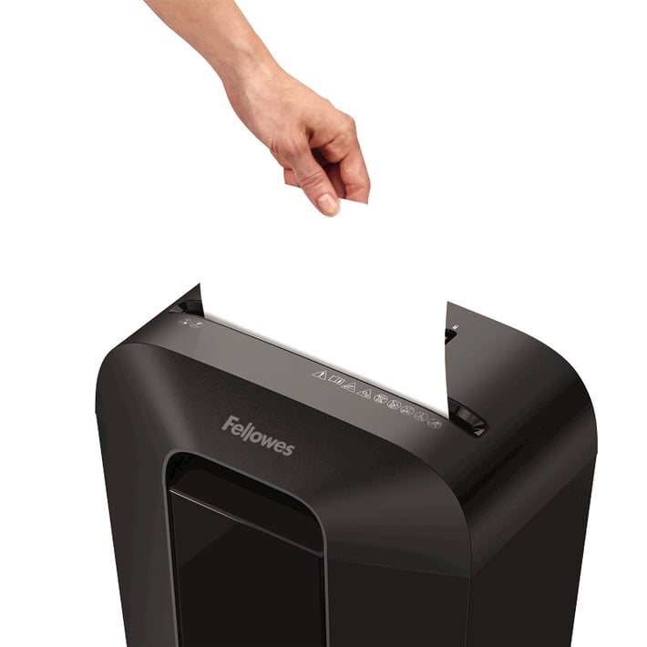 Fellowes Шредер за унищожаване на документи Powershred LX70, Cross-Cut, черен, 11.5 L