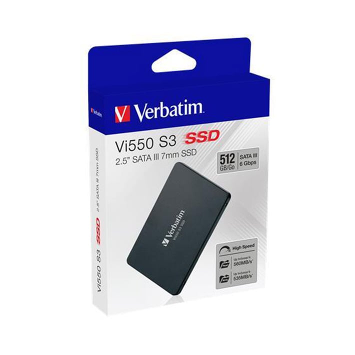 Verbatim Твърд диск VI550 S3, SSD, вътрешен, 2.5'', 512 GB