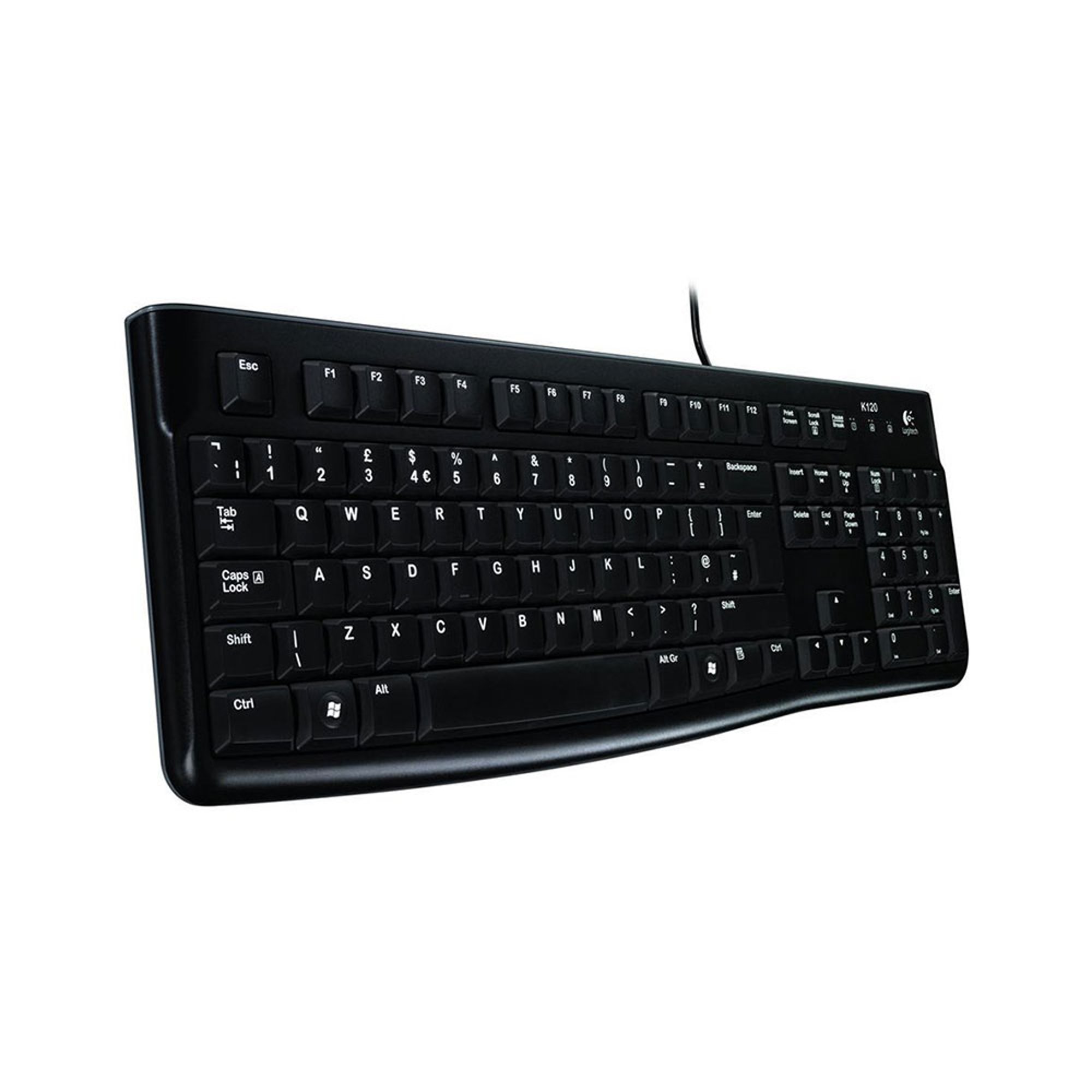 Logitech Клавиатура K120, USB, черна