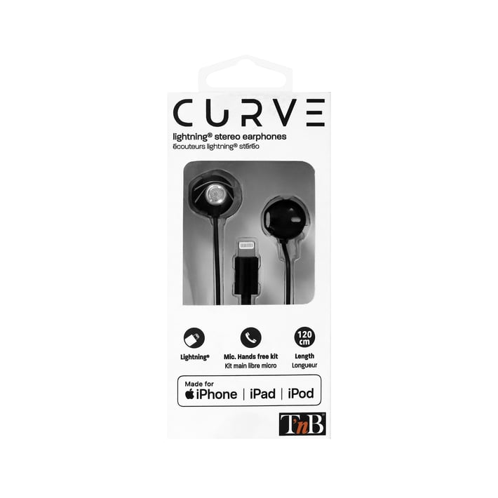 TNB Слушалки Curv In Ear, черни