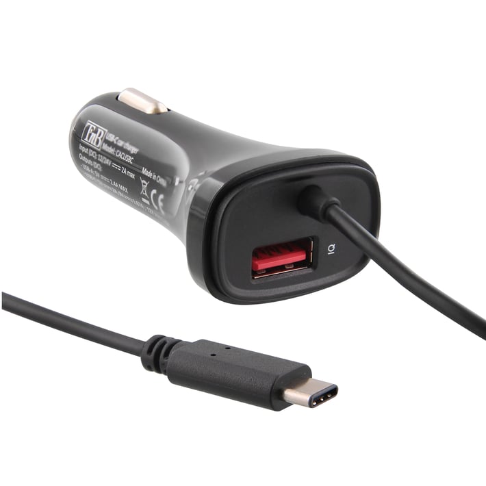 TNB Зарядно за кола, с кабел, с USB type C