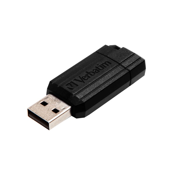 Verbatim USB флаш памет Pinstripe, USB 2.0, 32 GB, черна