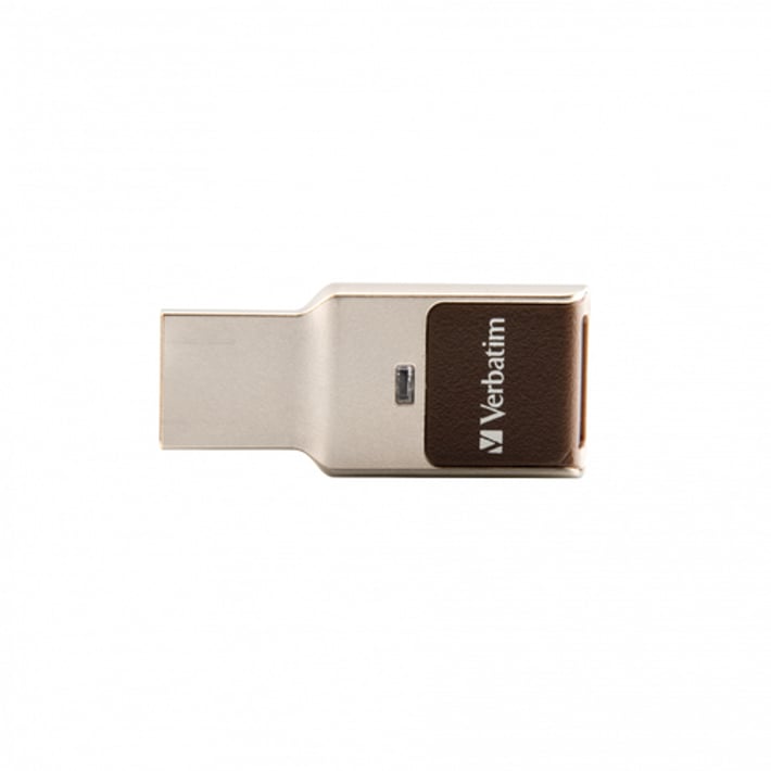 Verbatim USB флаш памет Secure, USB 3.2, 32GB, с пръстов отпечатък