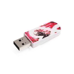 Verbatim USB флаш памет Mini Graffiti, USB 2.0, 32 GB, червена