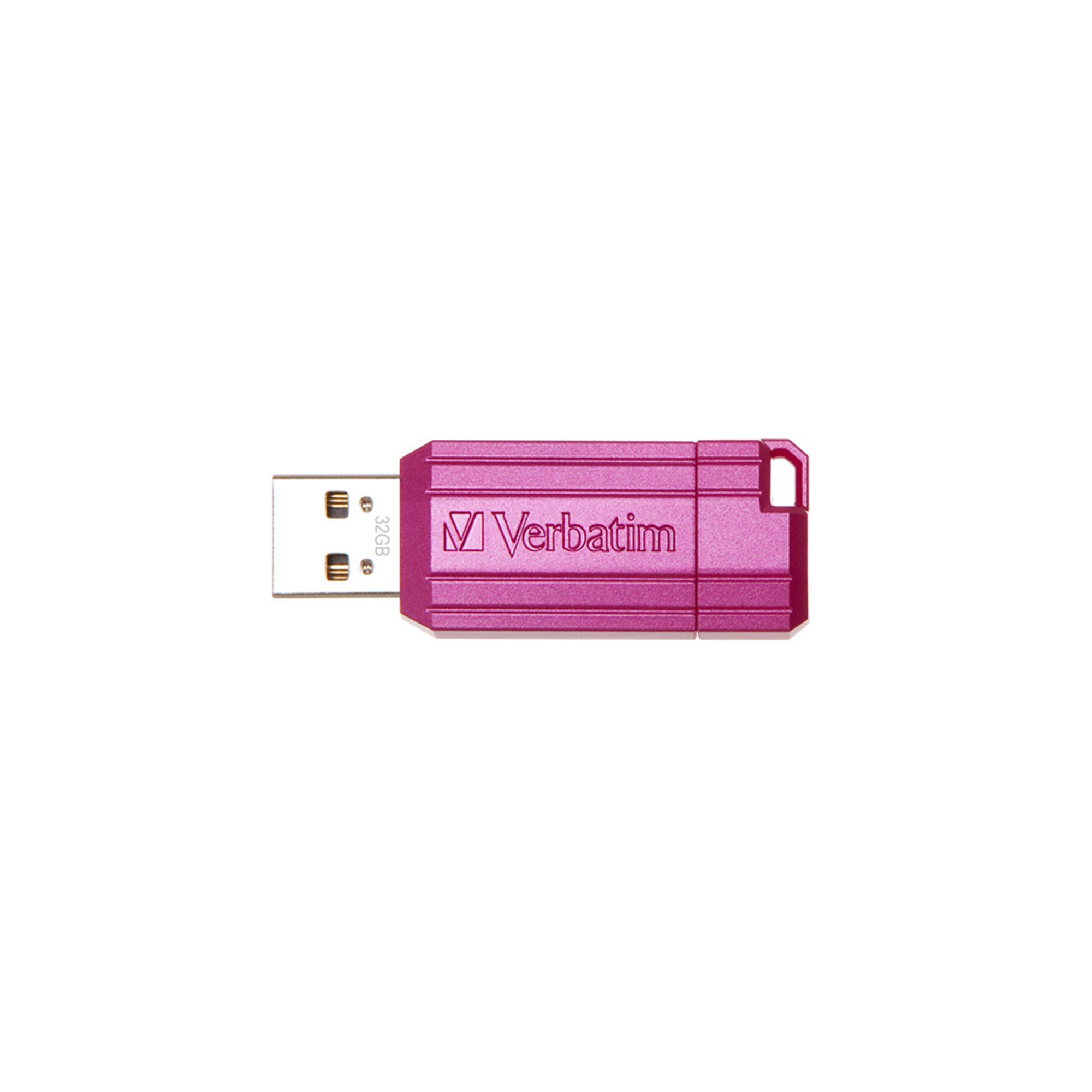 Verbatim USB флаш памет Pinstripe, USB 2.0, 32 GB, розова