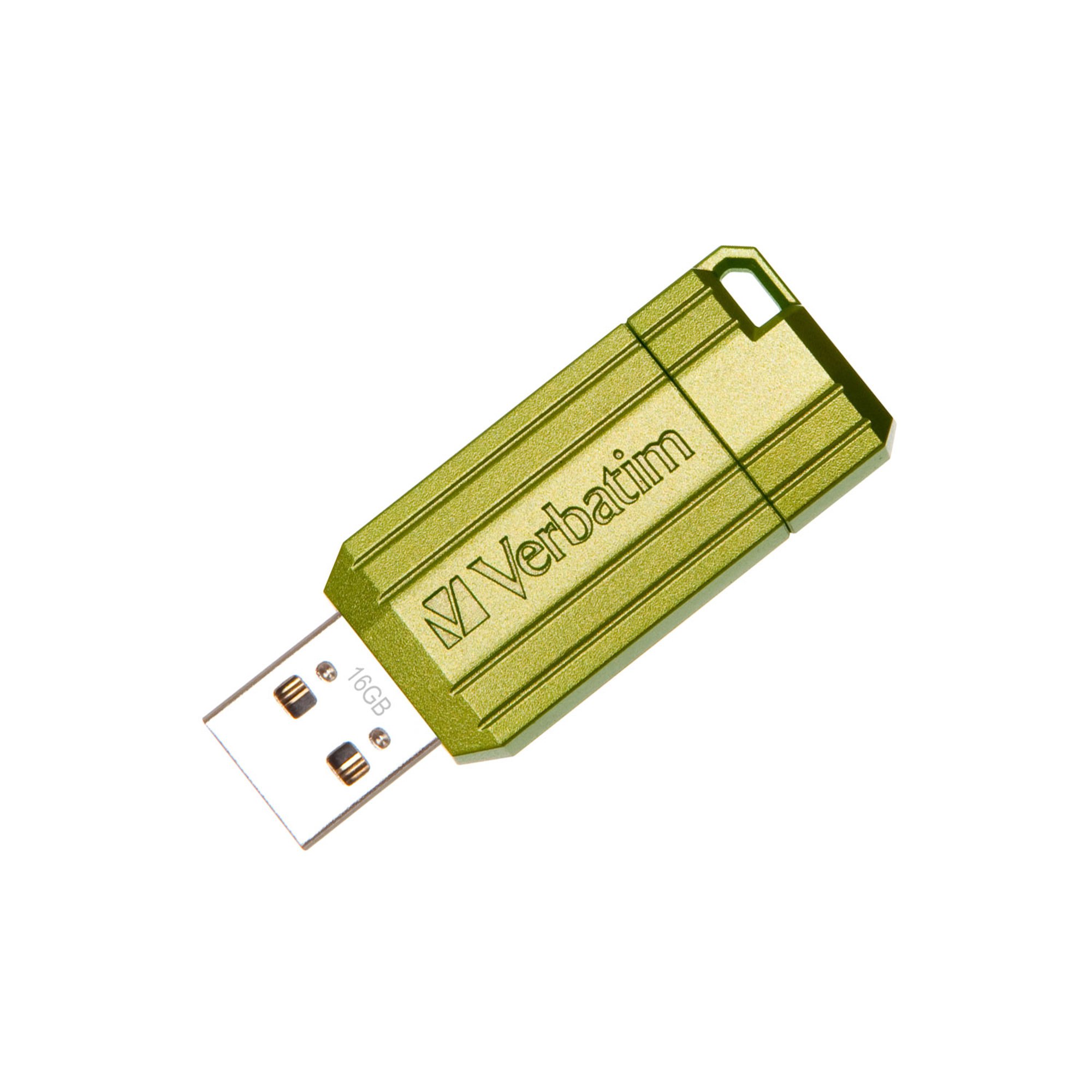 Verbatim USB флаш памет Pinstripe, USB 2.0, 16 GB, зелена