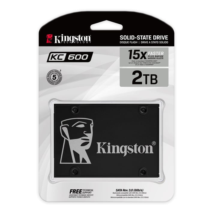 Kingston Твърд диск SKC600, SSD, вътрешен, 2.5'', 2048 GB, Sata III