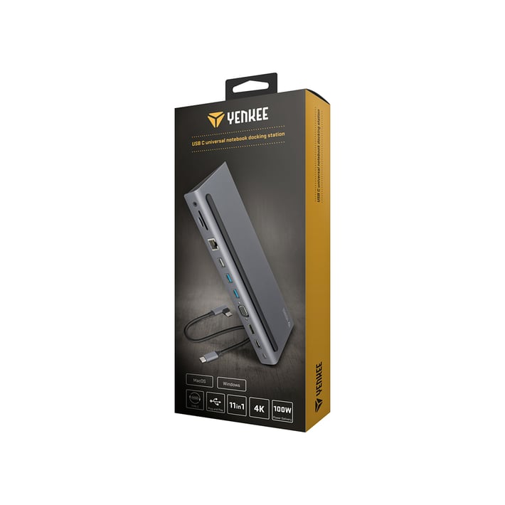 Yenkee Докинг станция 1101, 11 в 1, USB C