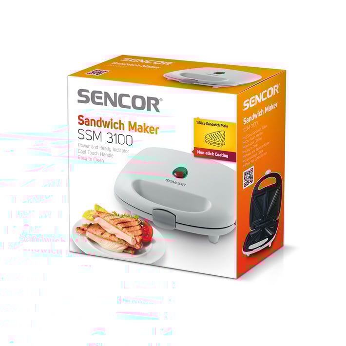 Sencor Сандвич грил преса SSM 3100, бяла