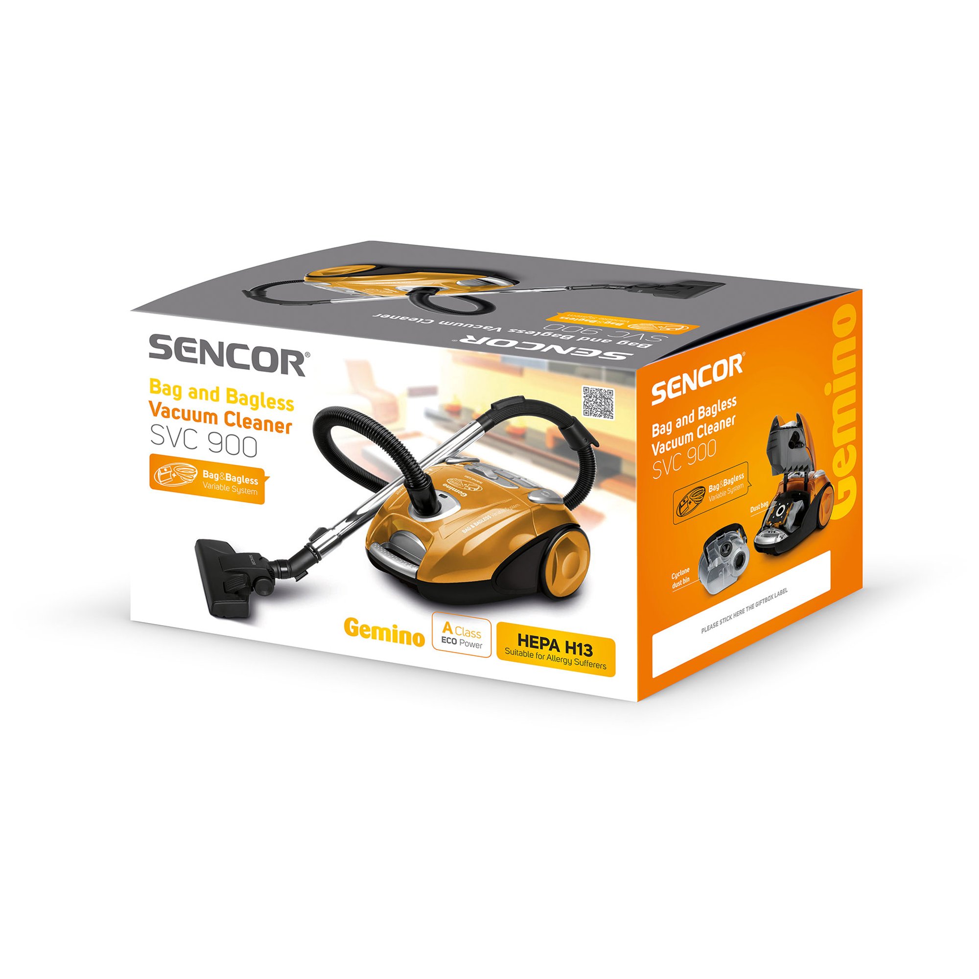 Sencor Прахосмукачка, с телескопична дръжка, 700 W, кафява