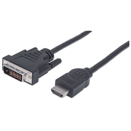 Manhattan Преходник HDMI MALE към DVI-D 24+1 MALE, 1.8 m