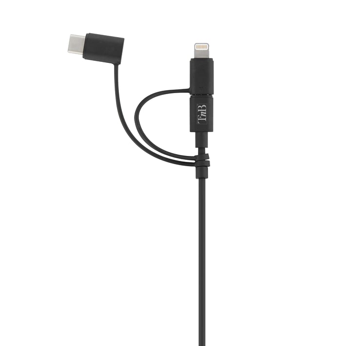 Кабел TNB 3 в 1 Lightning, с micro USB и USB type C, 1.5 m, USB-C