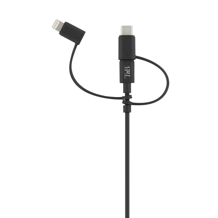 Кабел TNB 3 в 1 Lightning, с micro USB и USB type C, 1.5 m, USB-C