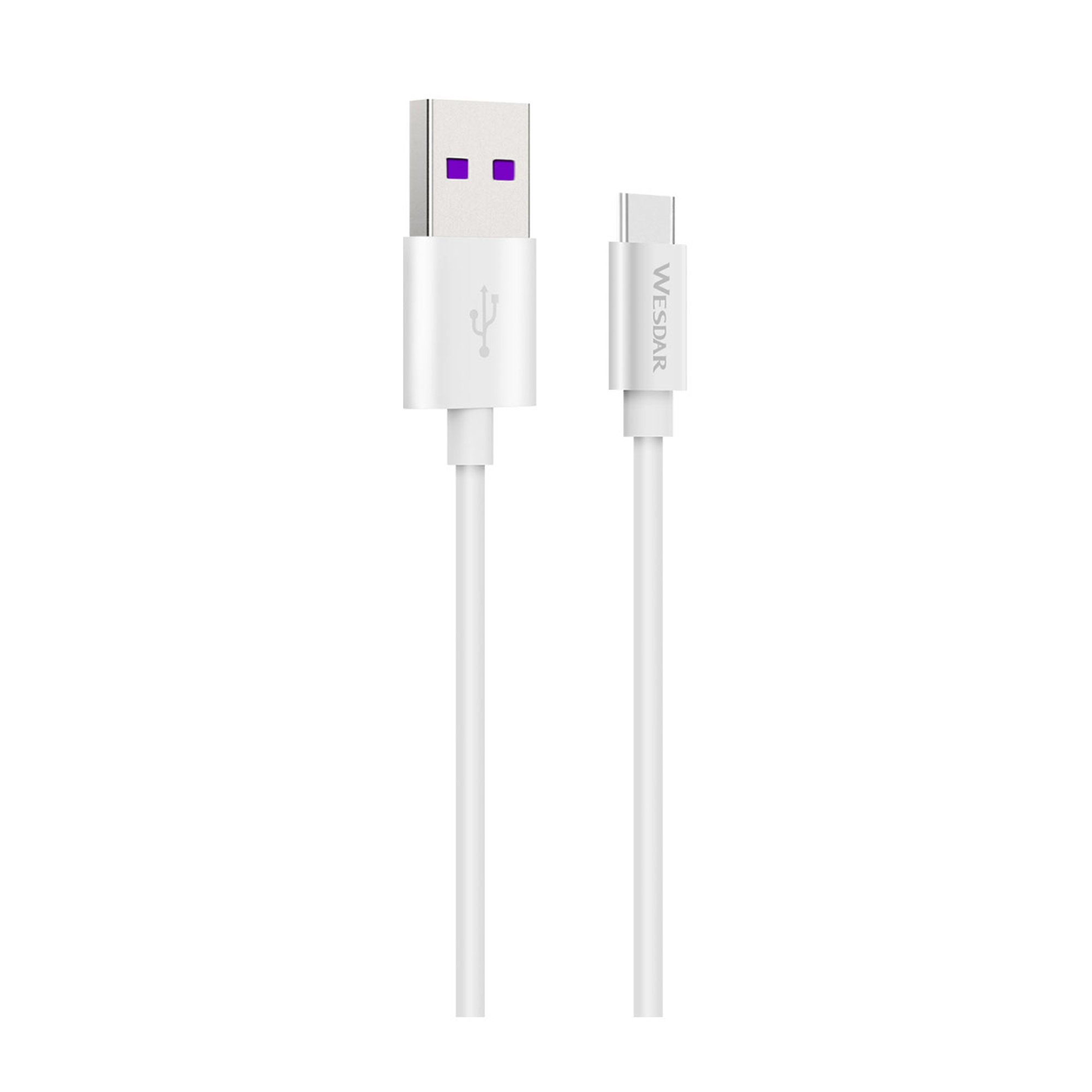 Wesdar Кабел, USB към USB Type C, бързо зареждане, 2 m