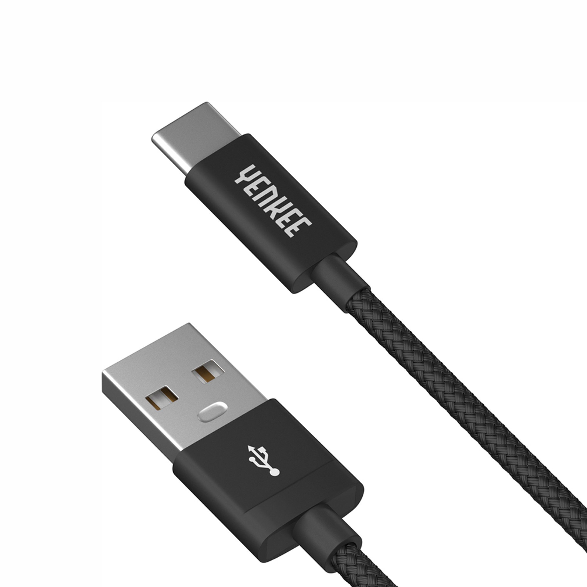 Yenkee Кабел 302 BK, USB-A Male към USB-C Male, 2 m, черен