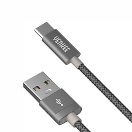 Yenkee Кабел 302 GY, USB-A Male към USB-C Male, 2 m, сив