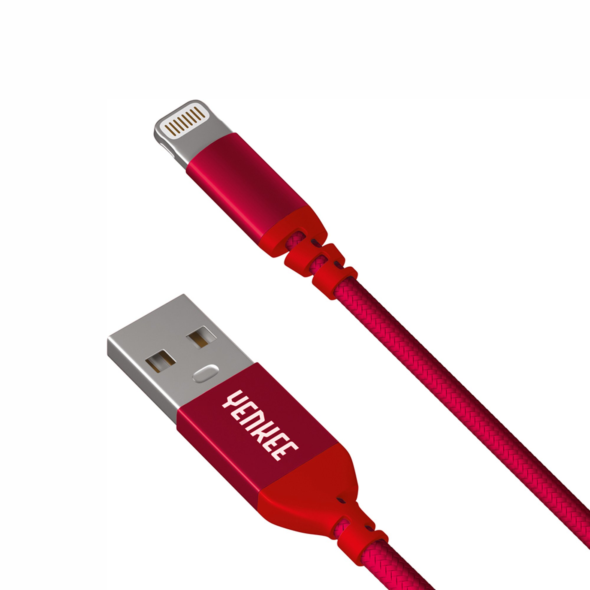 Yenkee Кабел 611 RD USB Male към Lightning Male, 1 m, червен