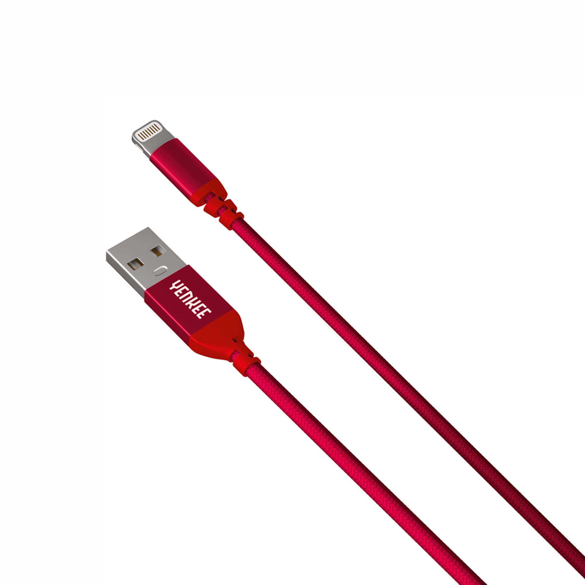 Yenkee Кабел 611 RD USB Male към Lightning Male, 1 m, червен