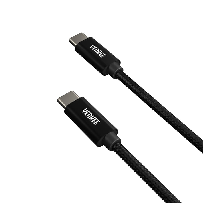 Yenkee Кабел USB Type-C към USB Type-C, 0.2 m, черен