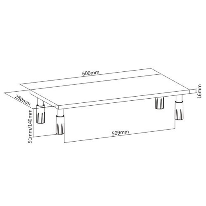 Lumi Поставка за монитор STB-115, 13'' - 32'', черна