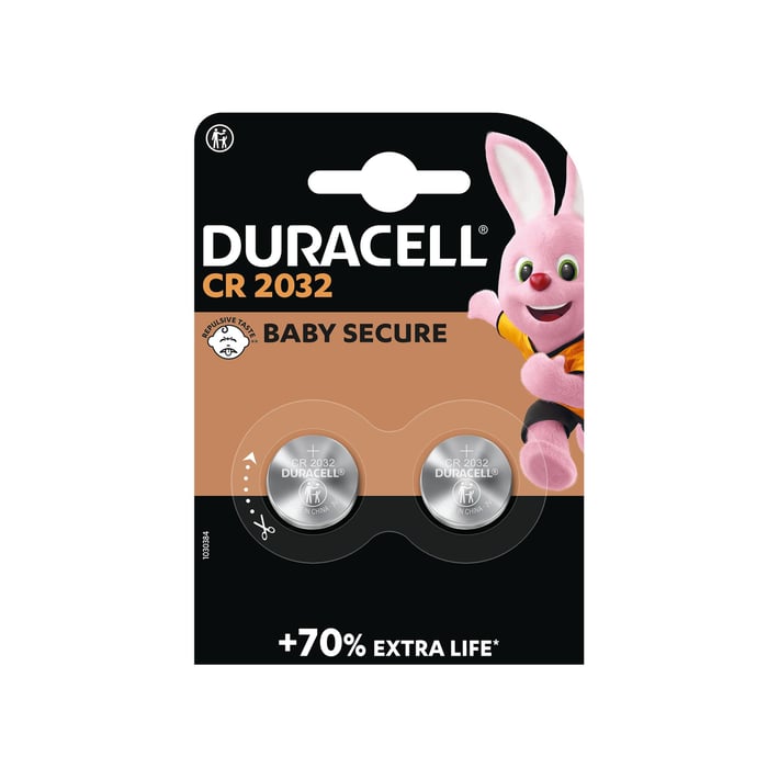 Duracell Литиева батерия CB MES LM 2032, 3 V, 2 броя