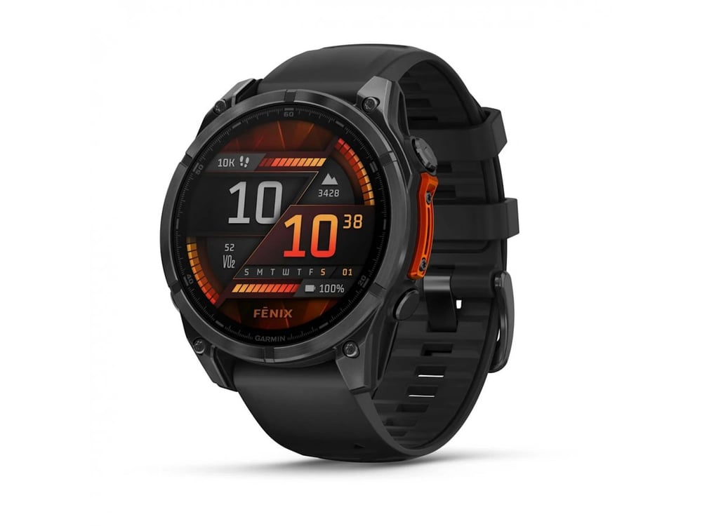 Смарт часовник Garmin Fenix 8, 1.4'', 47 mm, сиво-черен