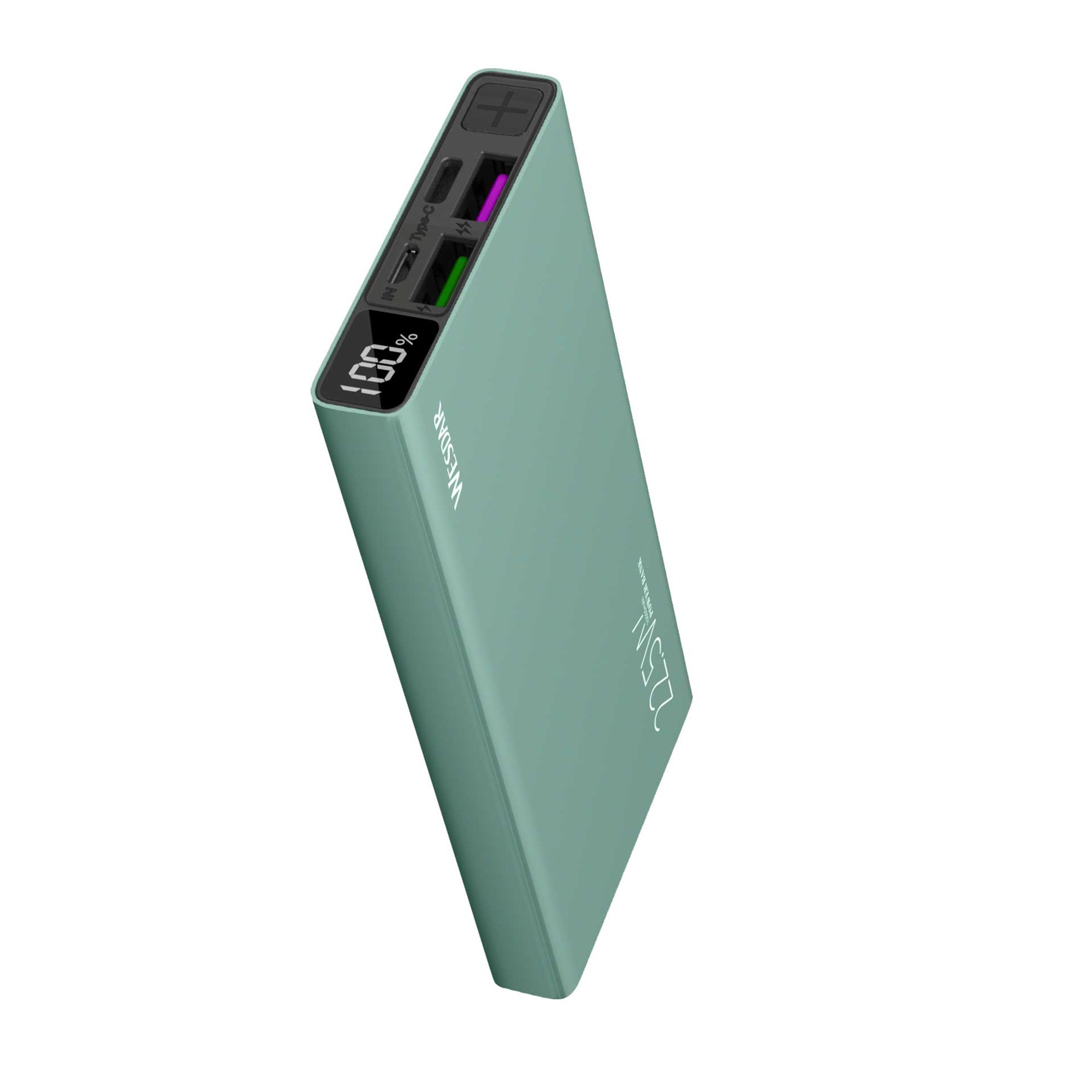 Wesdar Външна батерия S221, 10000 mAh, зелена