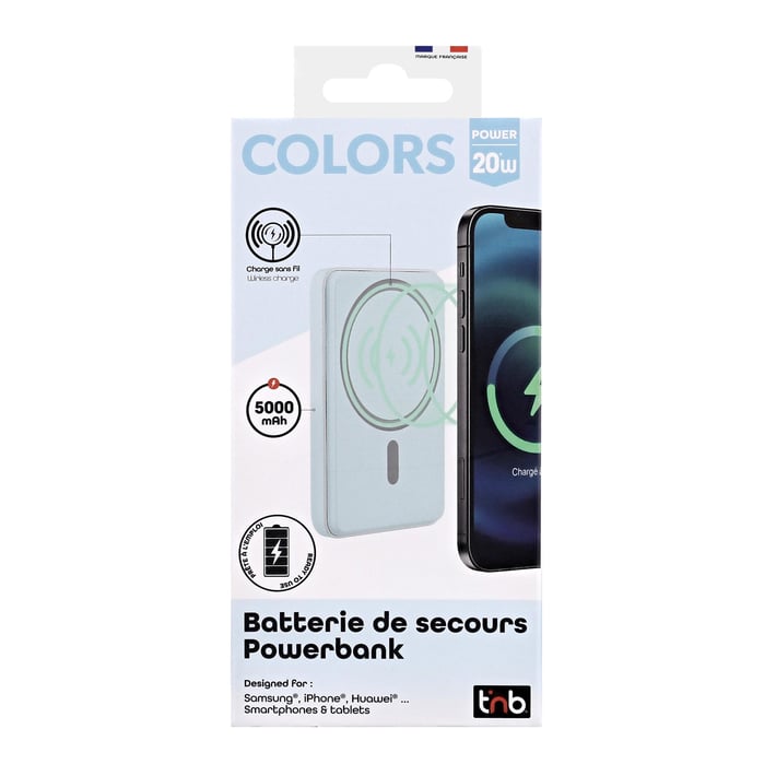 TNB Външна батерия Magsafe, 20 W, 5000 mAh, синя