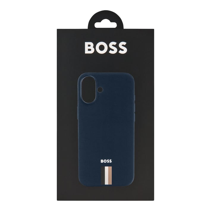 Hugo Boss Калъф за телефон Iconic, за iPhone 16 Plus, тъмносин