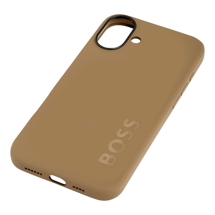 Hugo Boss Калъф за телефон, за iPhone 16 Plus, карамел