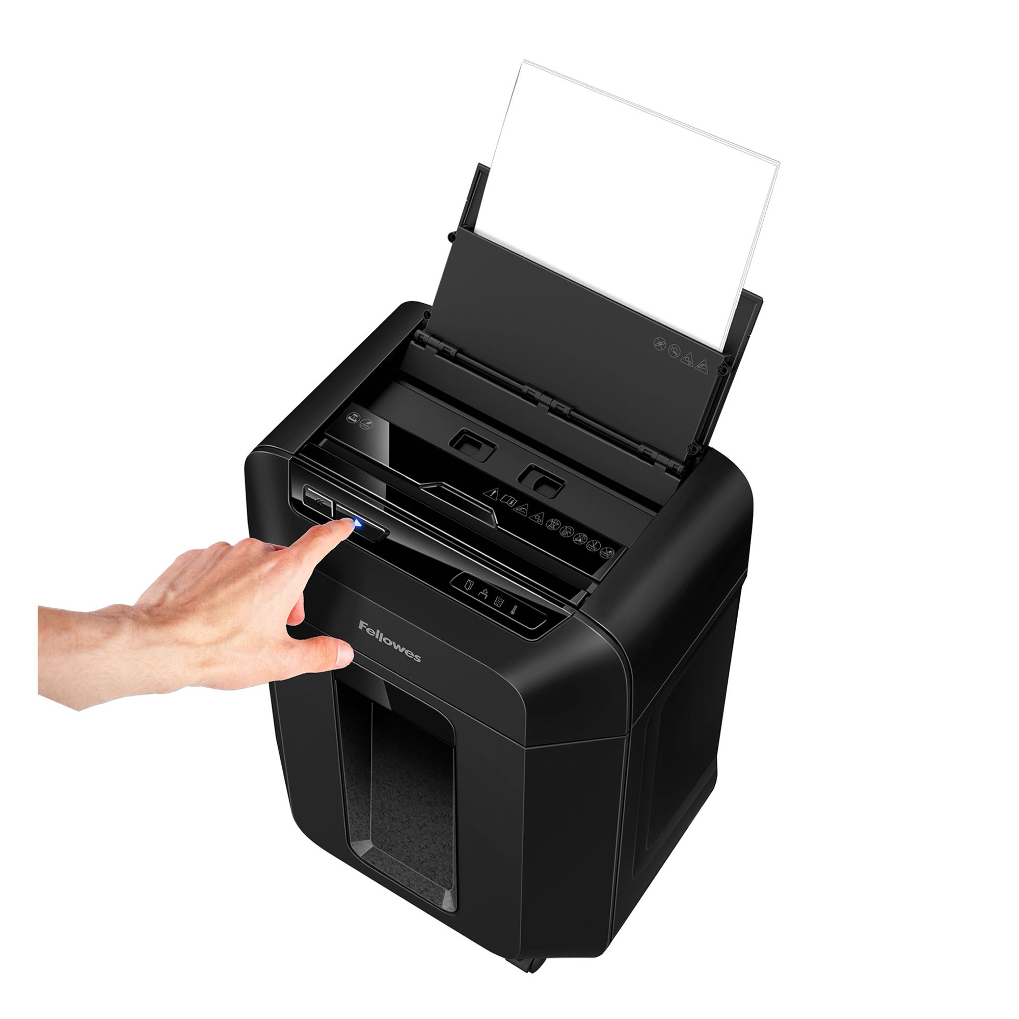 Fellowes Шредер за унищожаване на документи Automax 80M, Soho, Mini-Cut, P-4, 17 L, черен